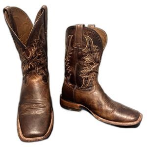 Ariat Men’s Point Ryder Western Boots - 9.5D Brown Leather Square Toe
